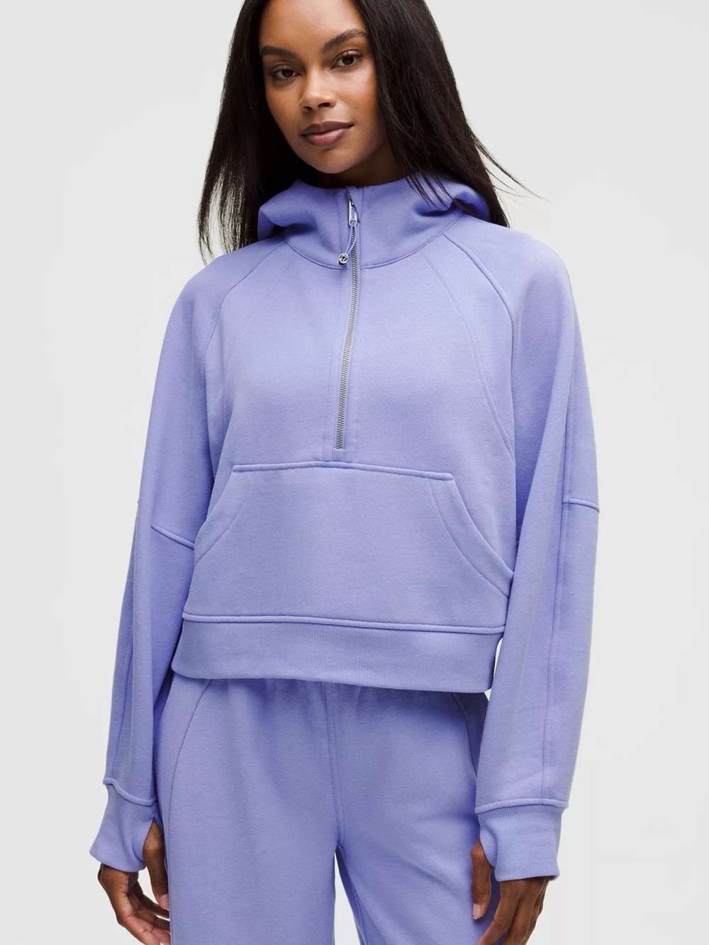 lululemon athletica Lilac Half-Zip Hoodie M/L